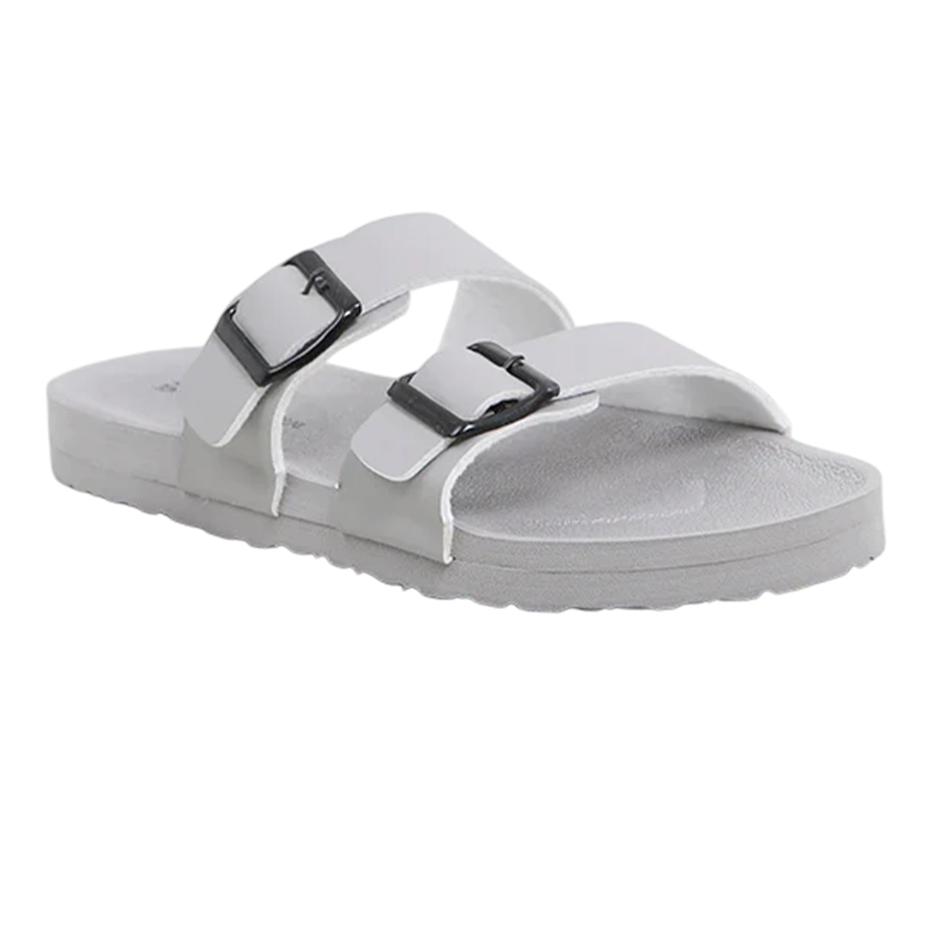 Light Grey - Back - Brave Soul Mens Moulded Footbed Sandals