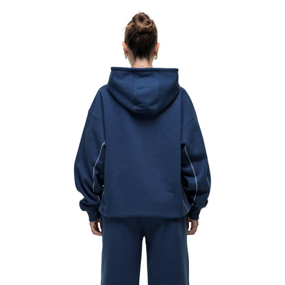 Blue - Back - Good For Nothing Womens-Ladies Overhead Hoodie