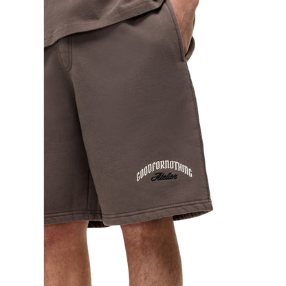 Taupe - Back - Good For Nothing Mens Antique Embroidered Shorts