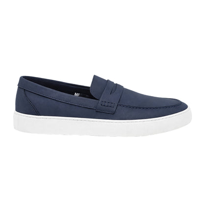 Navy - Back - Brave Soul Mens PU Loafers