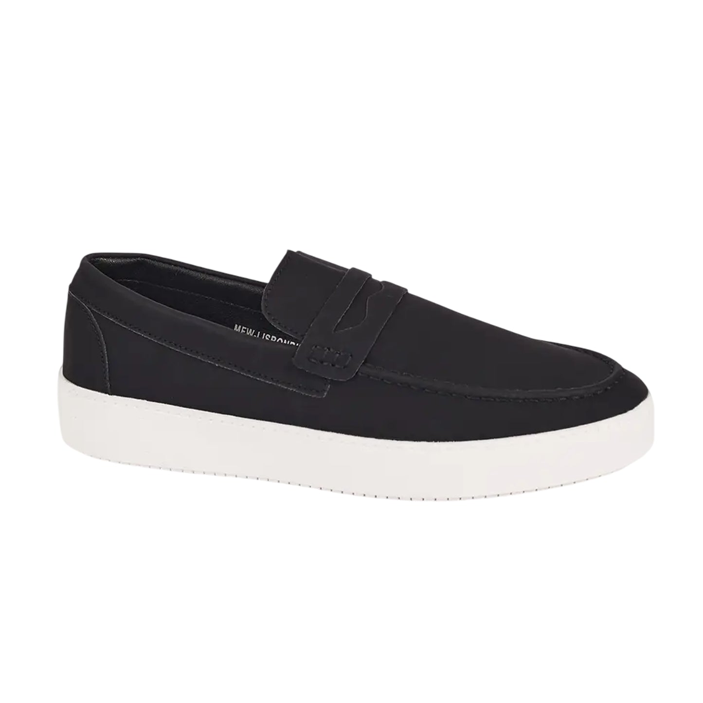 Black - Front - Brave Soul Mens PU Loafers