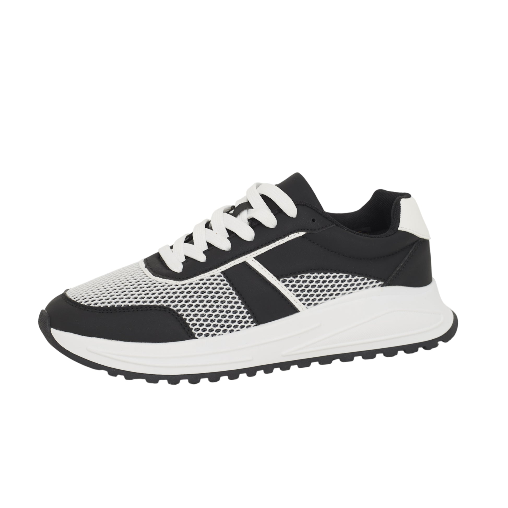 Black - Side - Brave Soul Mens York Lace Up Trainers