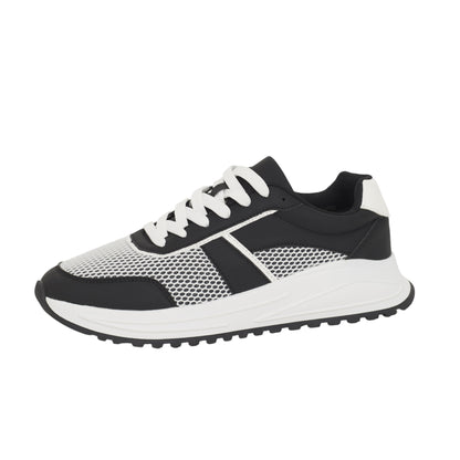 Black - Side - Brave Soul Mens York Lace Up Trainers