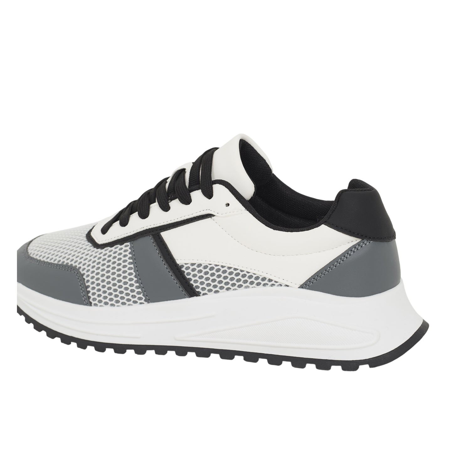 White - Back - Brave Soul Mens York Lace Up Trainers