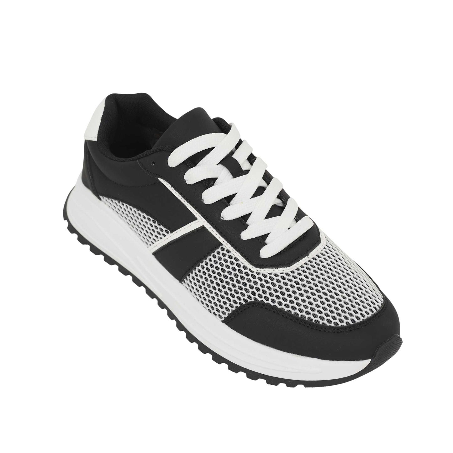 Black - Front - Brave Soul Mens York Lace Up Trainers