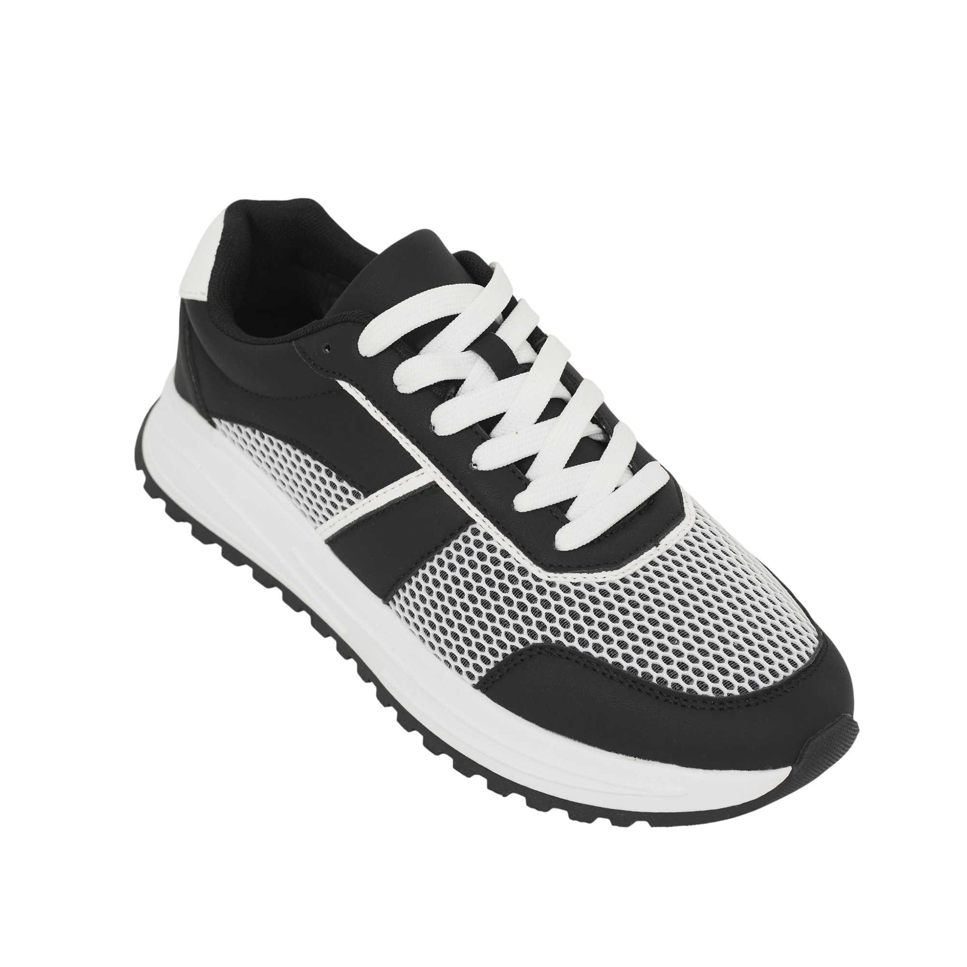 Black - Front - Brave Soul Mens York Lace Up Trainers