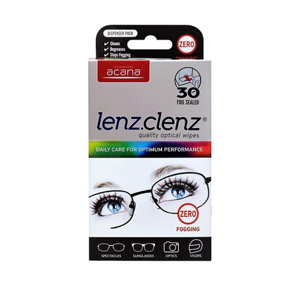 One Colour - Front - Lenz Clenz Anti-Fogging Optical Wipes 30pk