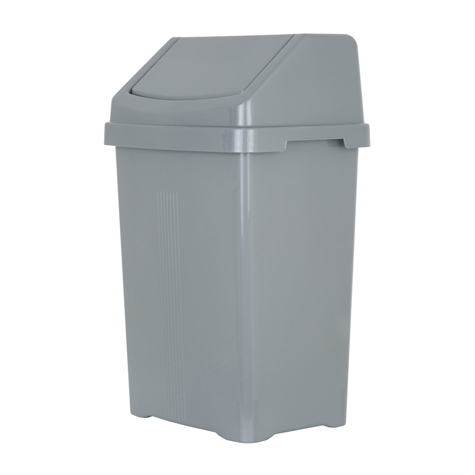 One Colour - Back - Casa 50L Swing Bin Silver