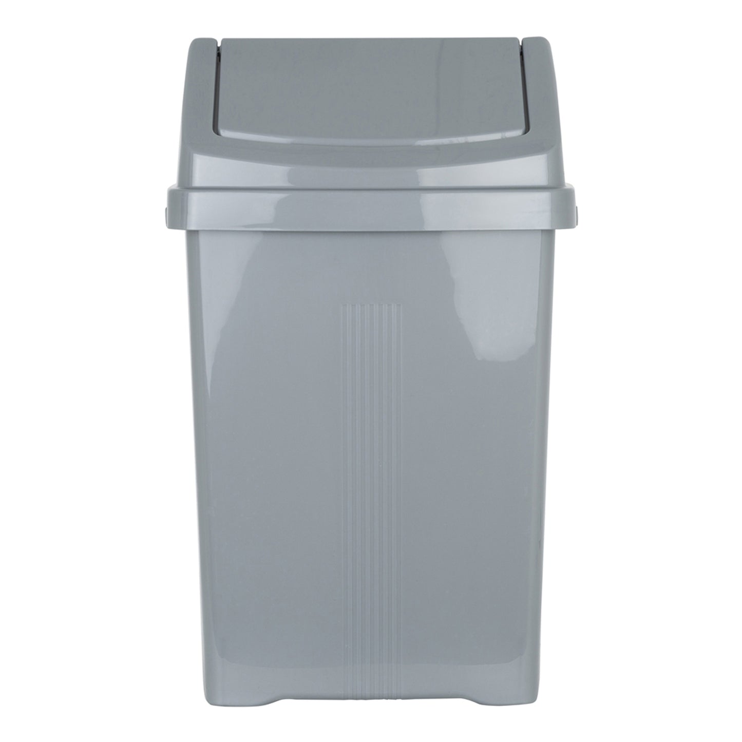 One Colour - Side - Casa 50L Swing Bin Silver