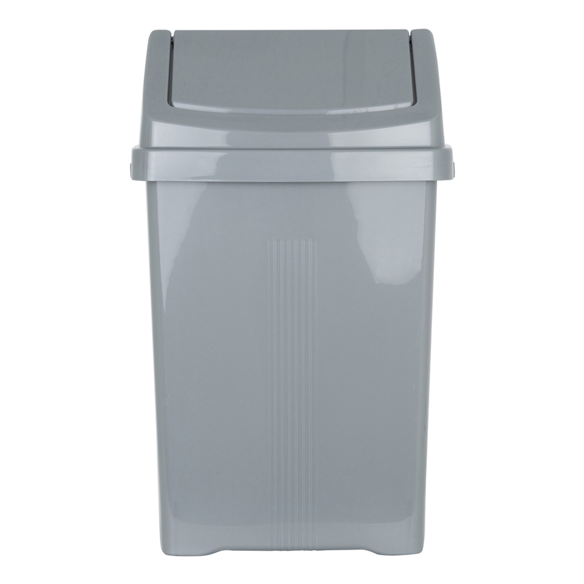 One Colour - Side - Casa 50L Swing Bin Silver