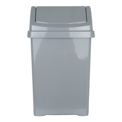 One Colour - Side - Casa 50L Swing Bin Silver