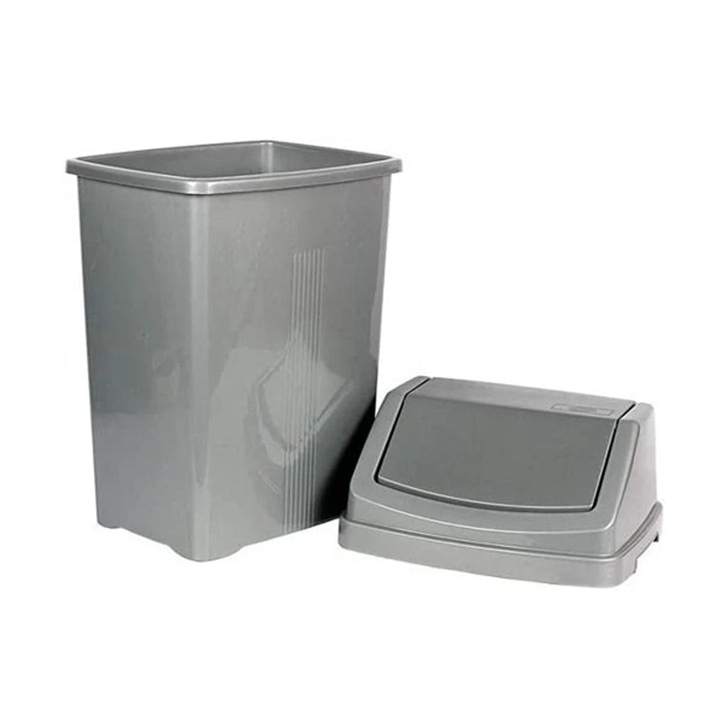 One Colour - Pack Shot - Casa 50L Swing Bin Silver