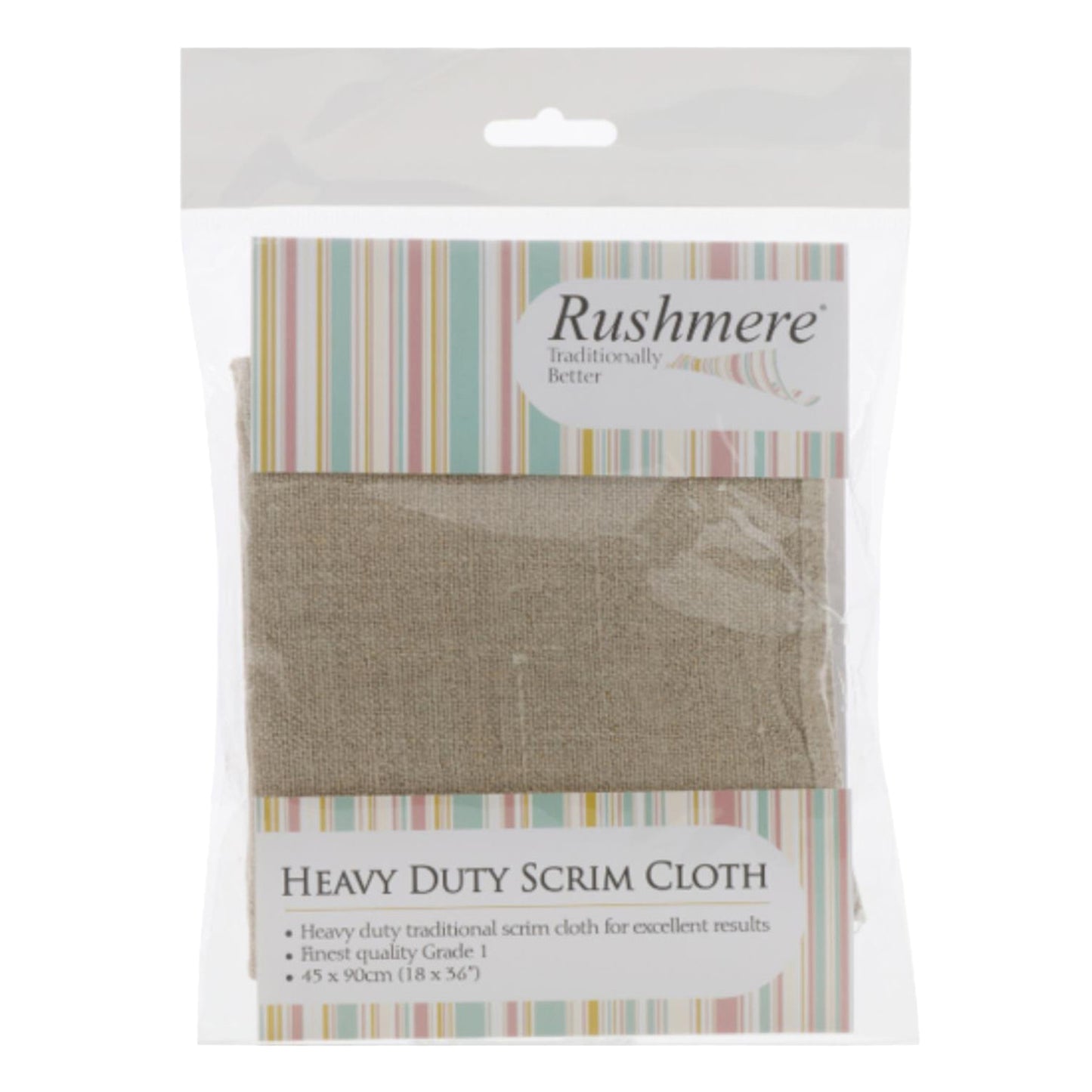 One Colour - Back - Rushmere Heavy Scrim Cloth Grade 1 18 x 36''