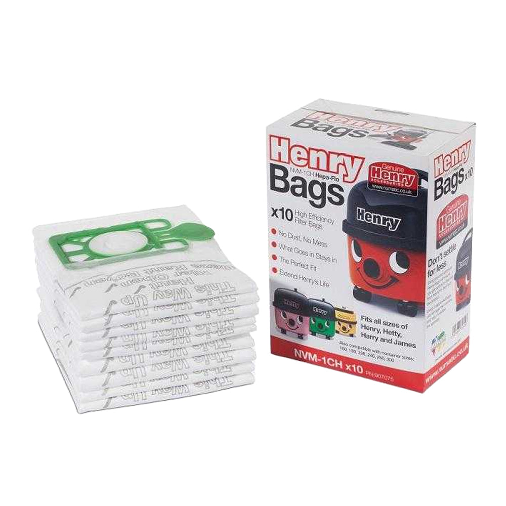 One Colour - Side - Numatic Hepaflow Henry Dust Vacuum Bags 10pk