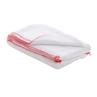 One Colour - Front - Wilsons Bleached Stockinette Cloth Red Edge Large 45 x 38cm