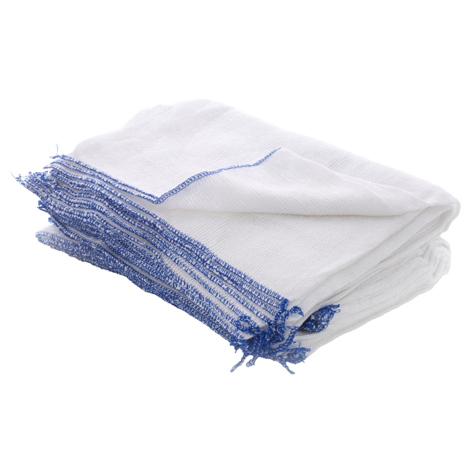 One Colour - Front - Wilsons Bleached Stockinette Cloth Blue Edge Medium 40 x 25cm