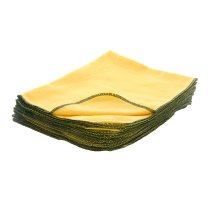 One Colour - Front - Leecroft Best Yellow Duster Green Edge 60cm x 50cm