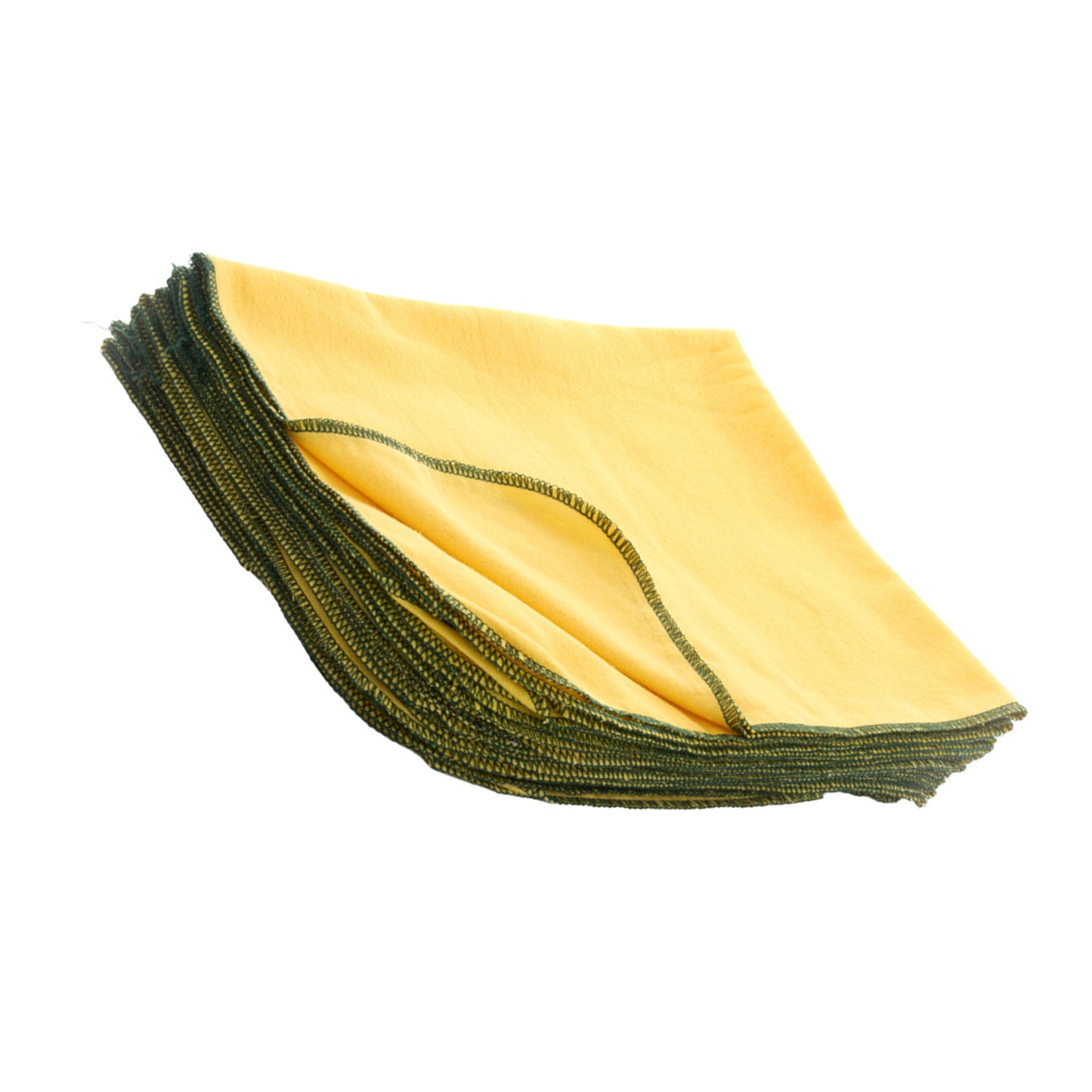 One Colour - Back - Leecroft Best Yellow Duster Green Edge 60cm x 50cm
