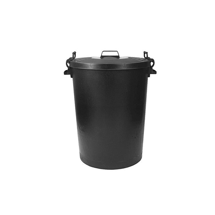 One Colour - Front - Wilsons Plastic Clip Lid Dustbin 110L