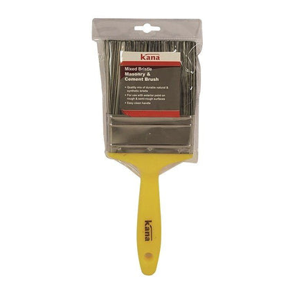 One Colour - Front - 5'' External Masonry & Cement Wall Brush Yellow