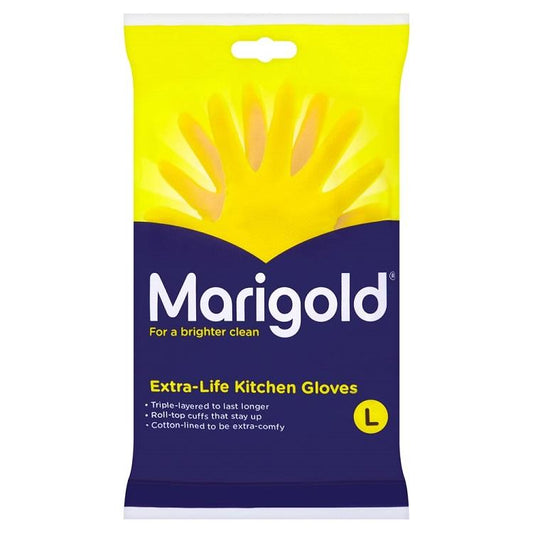 One Colour - Front - Marigold Extra-Life Kitchen Gloves Large
