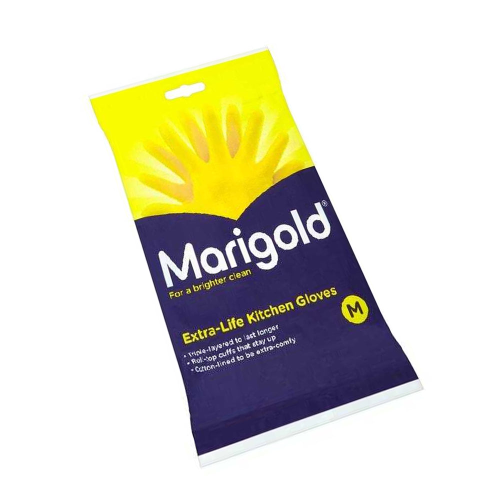 One Colour - Back - Marigold Extra-Life Kitchen Gloves Medium