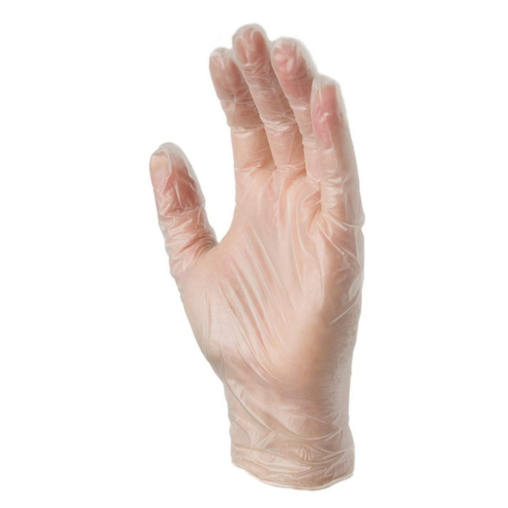 One Colour - Back - Disposable Vinyl Glove Powder Free Clear Small 100pk
