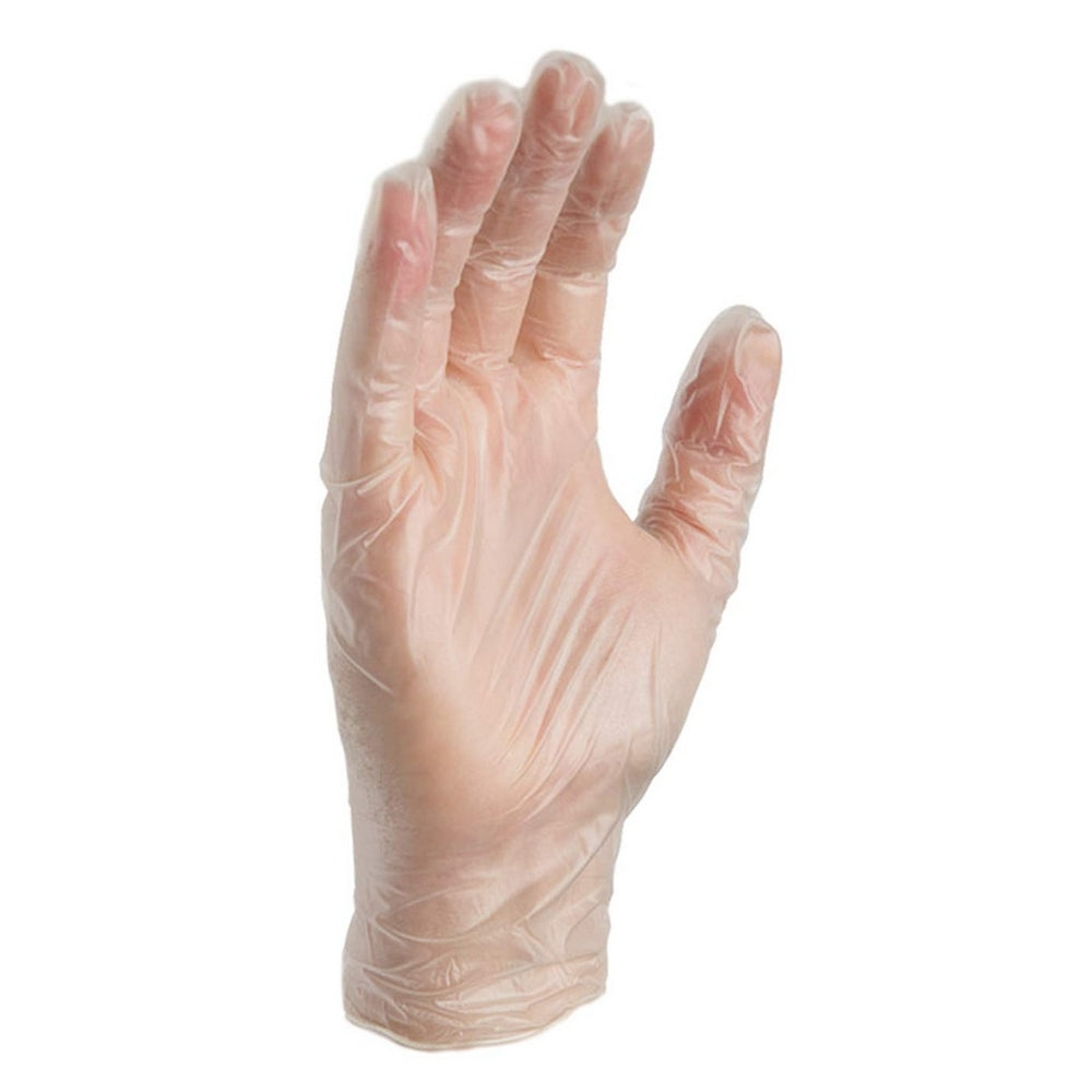 One Colour - Front - Disposable Vinyl Glove Powder Free Clear Small 100pk