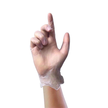 One Colour - Front - Disposable Vinyl Glove Powder Free Clear Large 100pk