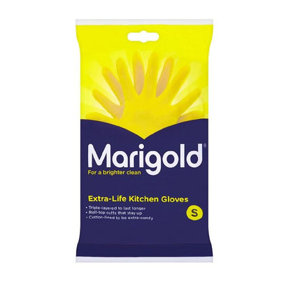 One Colour - Front - Marigold Extra-Life Kitchen Gloves Small