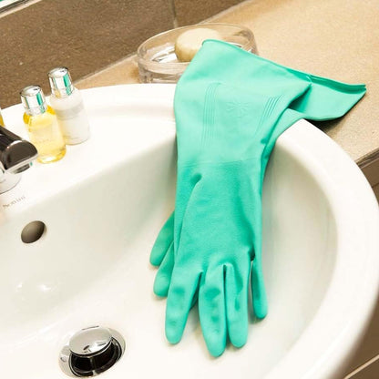 One Colour - Pack Shot - Marigold Longer Bathroom Gloves Medium