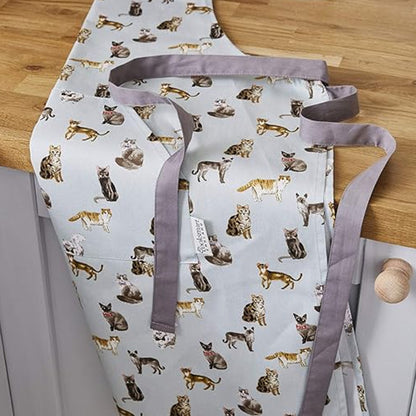 One Colour - Pack Shot - Cooksmart Curious Cats Cotton Apron