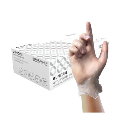 One Colour - Back - Disposable Vinyl Glove Powder Free Clear Extra Large 100pk