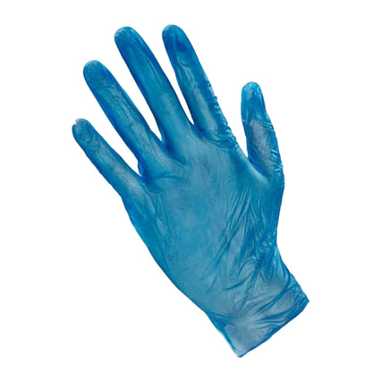 One Colour - Back - Disposable Vinyl Glove Powder Free Clear Blue Medium 100pk