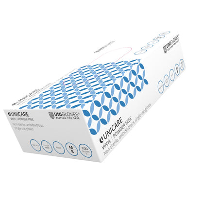 One Colour - Back - Disposable Vinyl Glove Powder Free Clear Blue Extra Large 100pk