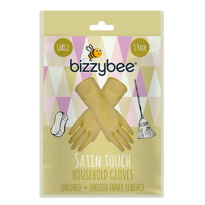 One Colour - Front - Bizzybee Satin Touch Unlined Household Gloves Large