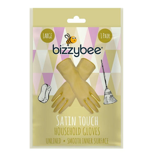 One Colour - Front - Bizzybee Satin Touch Unlined Household Gloves Large