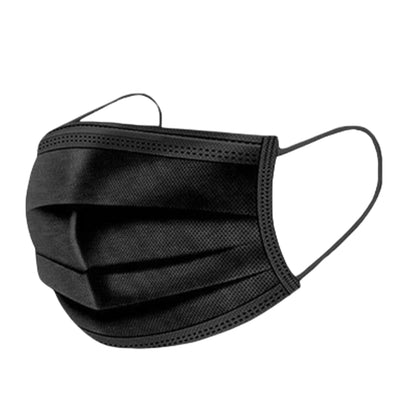 One Colour - Back - Disposable Face Mask 3ply Black 50pk