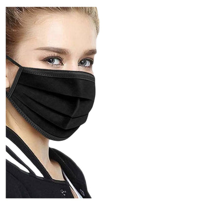 One Colour - Lifestyle - Disposable Face Mask 3ply Black 50pk