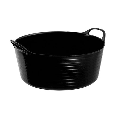 One Colour - Front - Red Gorilla Tubtrug Small Shallow Black 15L
