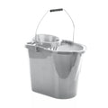 One Colour - Front - Leecroft Budget Oblong Mop Bucket Silver 14L
