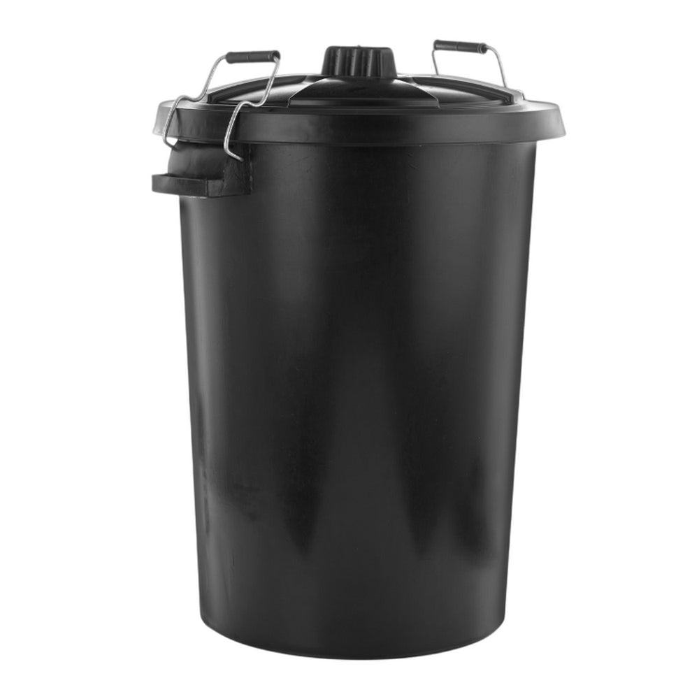 One Colour - Front - Wilsons Metal Clip Lid Dustbin 90L