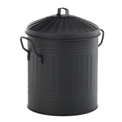 One Colour - Front - Leecroft Metal Mini Bin Black 12 x 10''