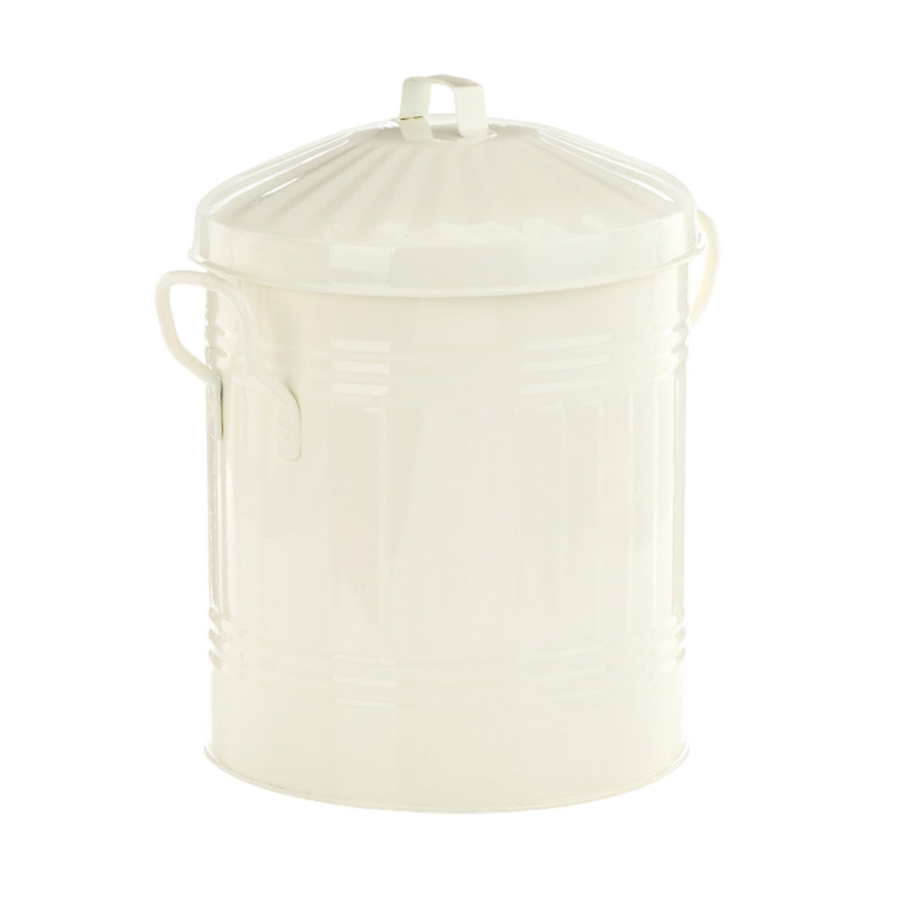 One Colour - Front - Leecroft Metal Mini Bin Cream 12 x 10''