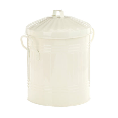 One Colour - Front - Leecroft Metal Mini Bin Cream 12 x 10''