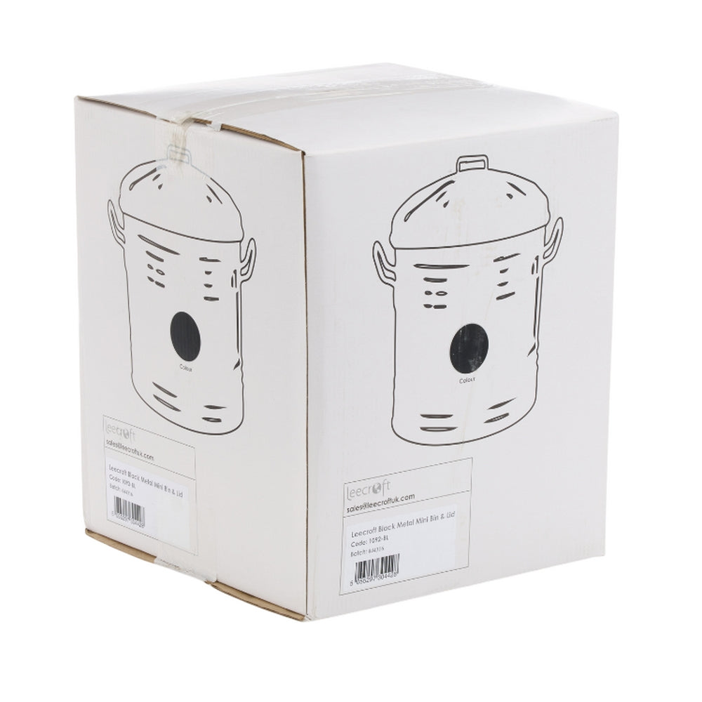 One Colour - Back - Leecroft Metal Mini Bin Cream 12 x 10''