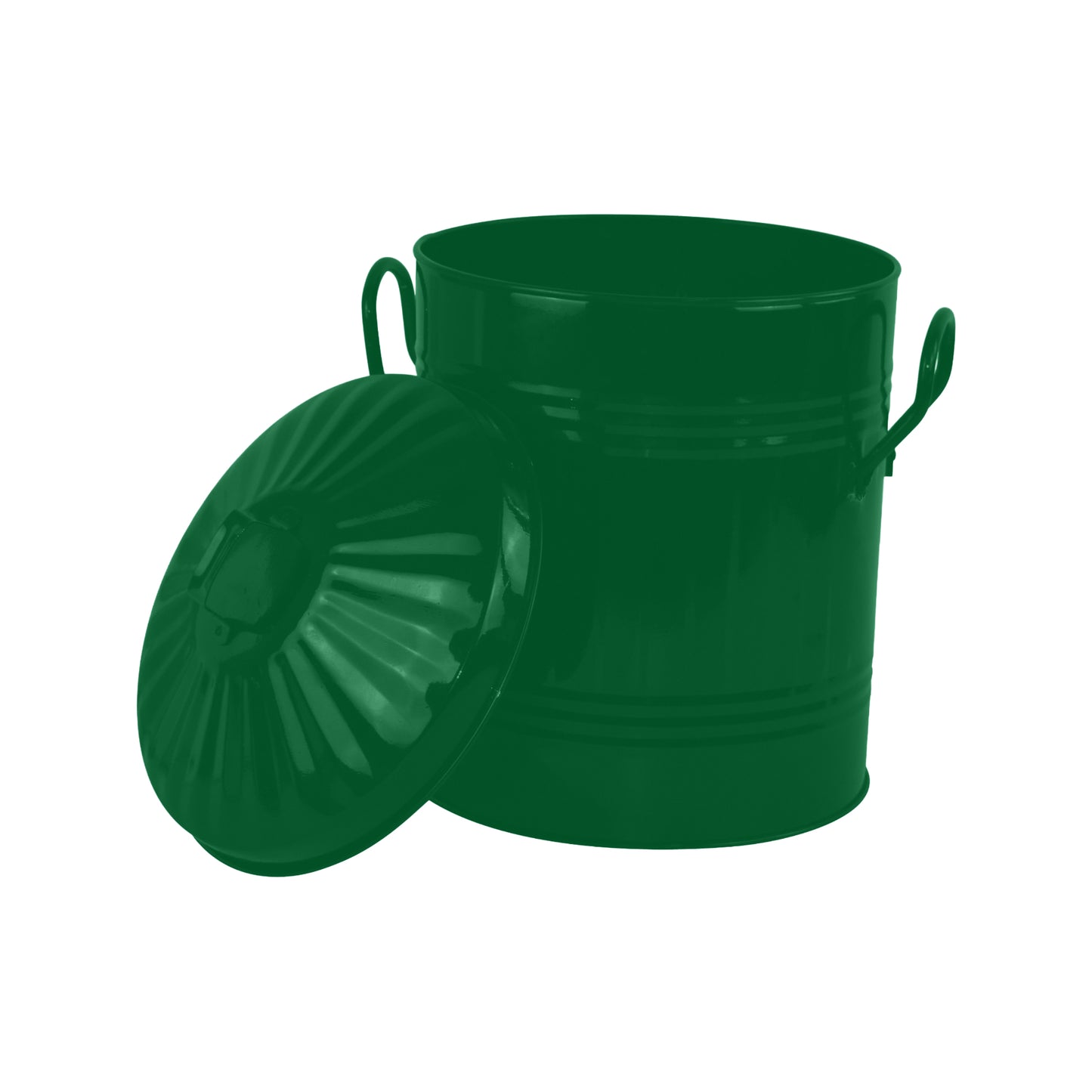 One Colour - Back - Leecroft Metal Mini Bin Green 12 x 10''