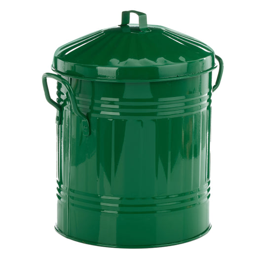 One Colour - Front - Leecroft Metal Mini Bin Green 12 x 10''