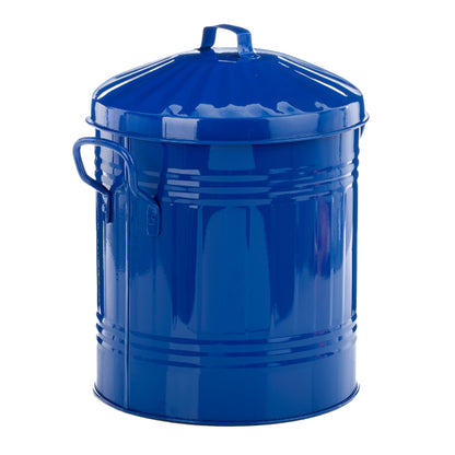One Colour - Front - Leecroft Metal Mini Bin Navy Blue 12 x 10''