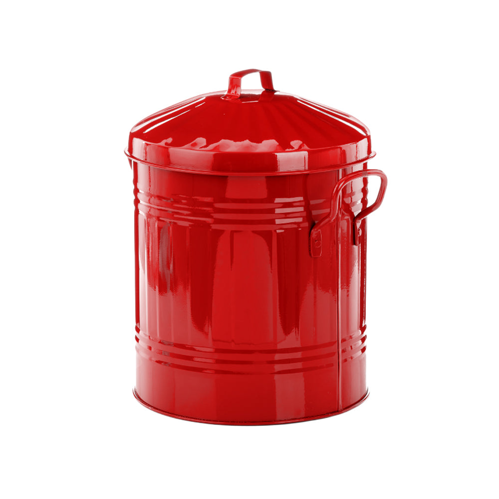 One Colour - Back - Leecroft Metal Mini Bin Red 12 x 10''